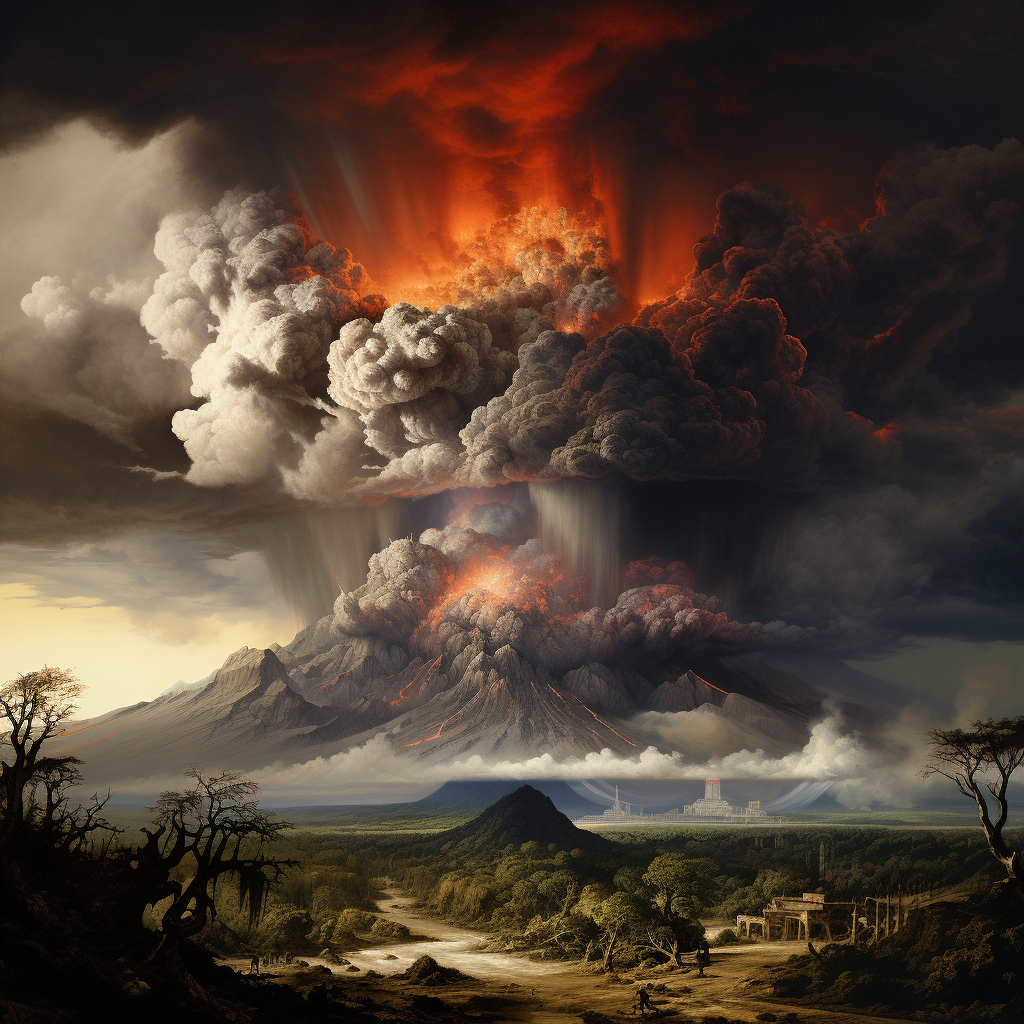 devil fell to earth, volcano explosion catastrophe krakatoa